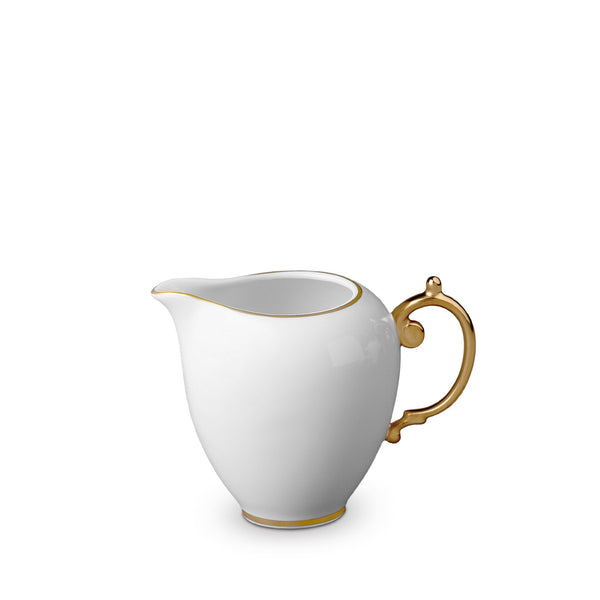 Gold Aegean Creamer - Sculpted Wave Motif Design with a Nod to Greco-Roman Treasures of the Ancient World