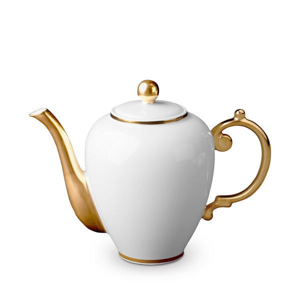 Gold Aegean Coffee Pot - Sculpted Wave Motif Design with a Nod to Greco-Roman Treasures of the Ancient World