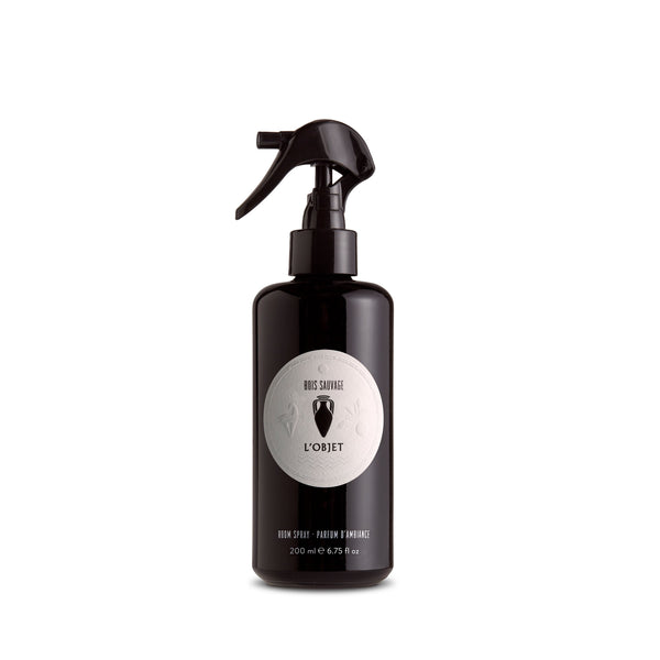 Apothecary Bois Sauvage Room Spray- Black Glass Spray Bottle - Fragrant Mist with Delectable Aroma