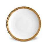 Gold Corde Dinner Plate - Nod to Old-World Silk Cords - Sculptural and Timeless with Hand-Painted Porcelain - Classic Craftsmanship