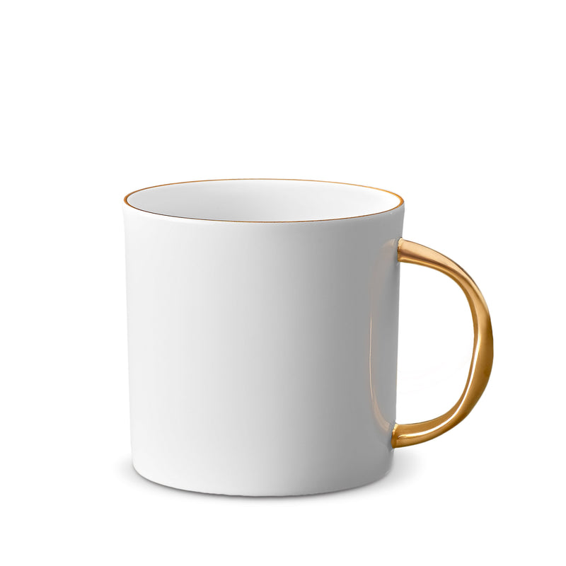 Gold Corde Mug - Nod to Old-World Silk Cords - Sculptural and Timeless with Hand-Painted Porcelain - Classic Craftsmanship