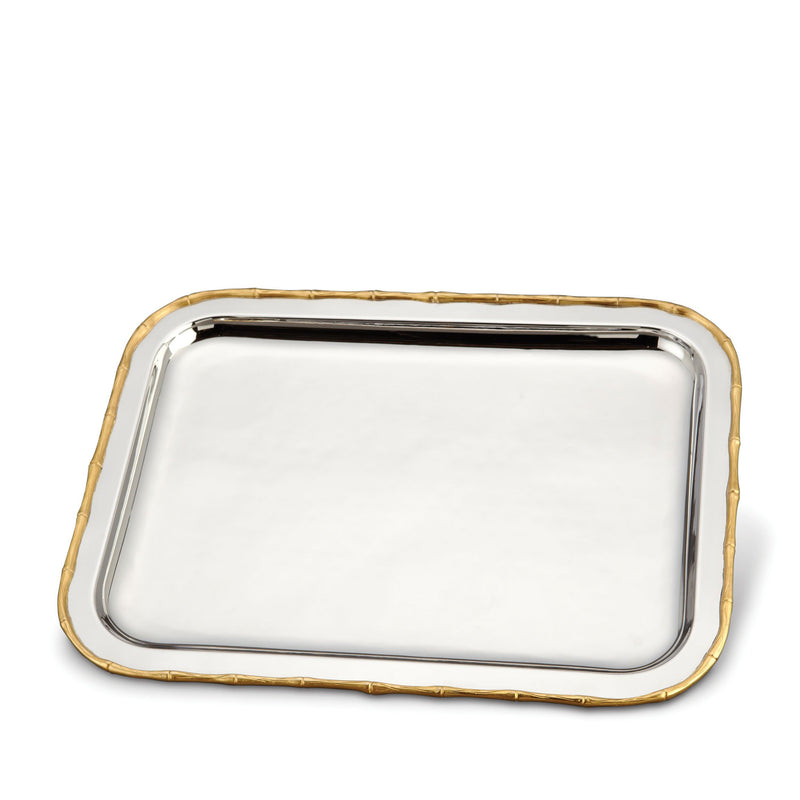 Large Evoca Rectangular Platter - Elegant & Sophisticated with Metallic and Organic Features - Contemporary and Timeless Aesthetic