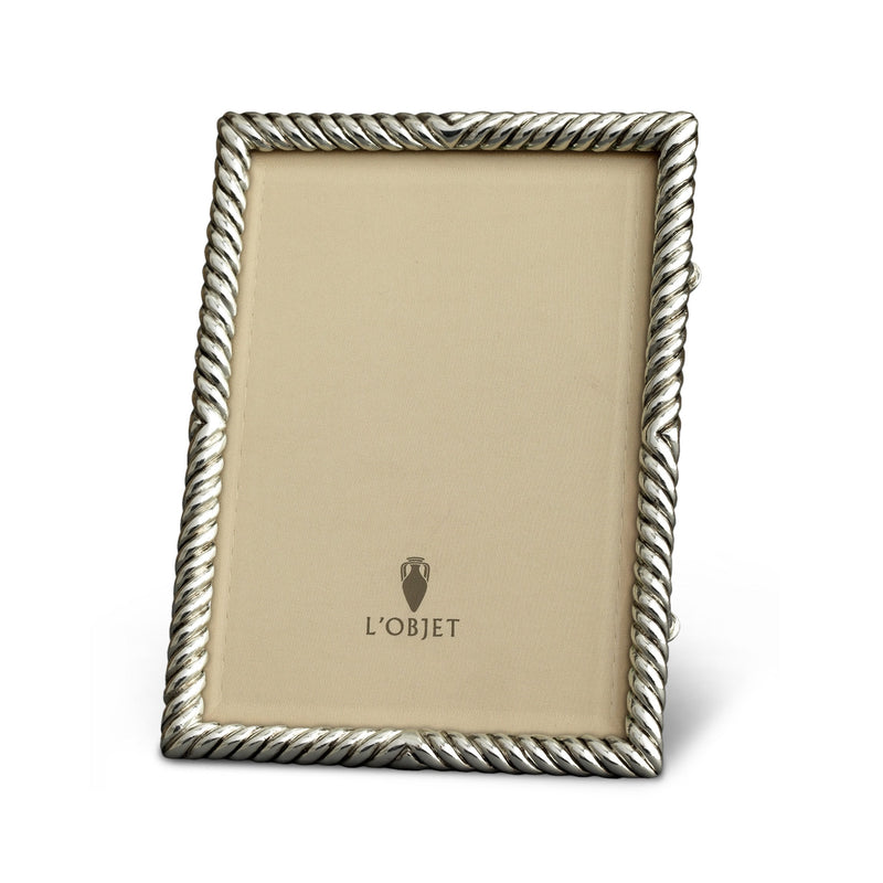 5x7-Inch Deco Twist Frame in Platinum - Ornate Details and Intricate Workmanship - Reminiscent of Fine Jewelry