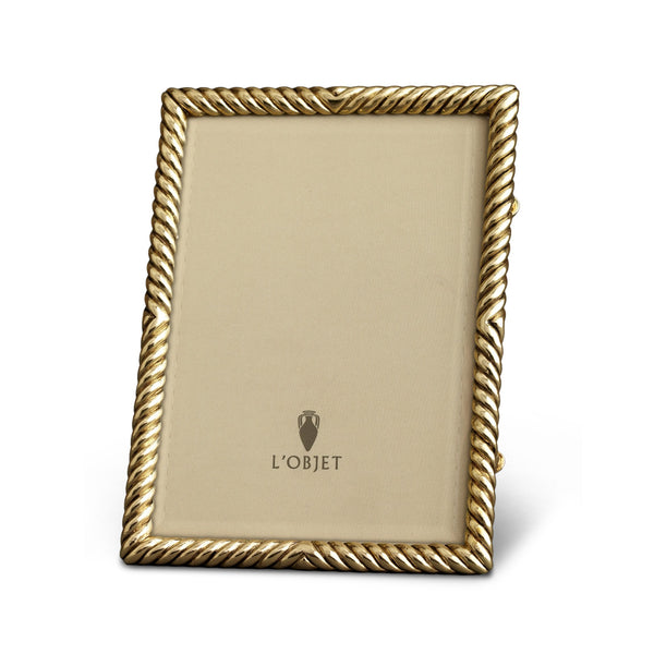 5x7-Inch Deco Twist Frame in Gold - Ornate Details and Intricate Workmanship - Reminiscent of Fine Jewelry