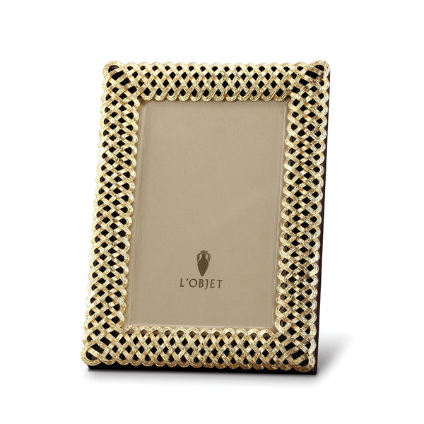 5x7-Inch Braid Frame in Gold - Hand-Crafted and Sculptural with Elevated Aesthetic - Presented in a Luxury Gift Box