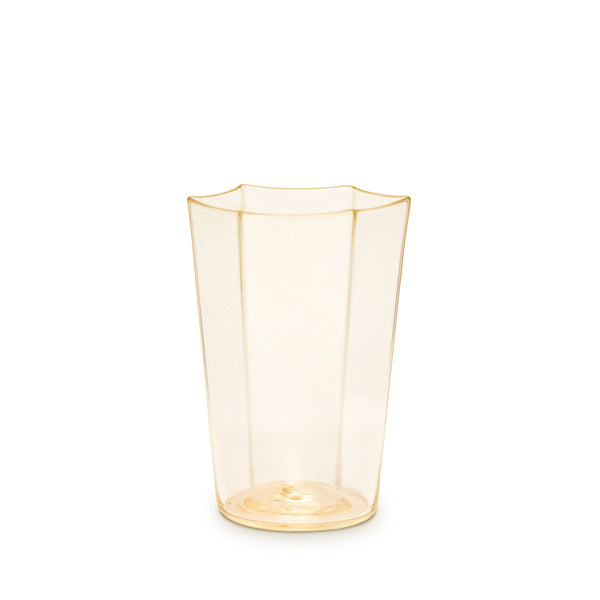 Hex Wine Glass in Gold by L'OBJET - Hand-Crafted with Intricate Geometric Style - Versatile for Form and Function