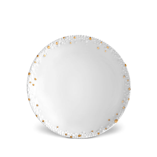 Haas Mojave Soup Plate in Gold Features Bold Artistry - Reminiscent of Desert Pebbles - Definitive Patterns and Versatile Style