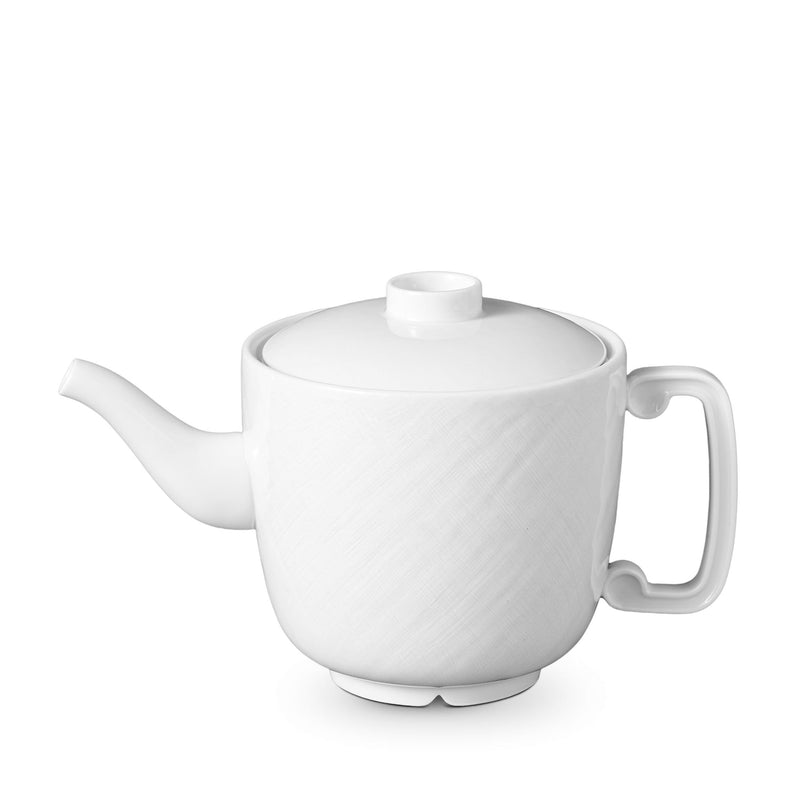 Han Teapot in White - Reminiscent of China's Han Dynasty - Crafted from Limoges Porcelain and Glazed Ceramics
