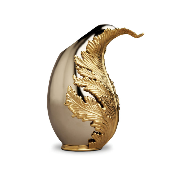 Lamina Vase by L'OBJET - Creates with Metalwork and Contemporary Stainless Steel & Finished with 24K