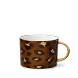 Sophisticated Leopard Tea Cup Adorned with 24K Gold Rims - Hand-Crafted Leopard Tea Cup in Ageless Design