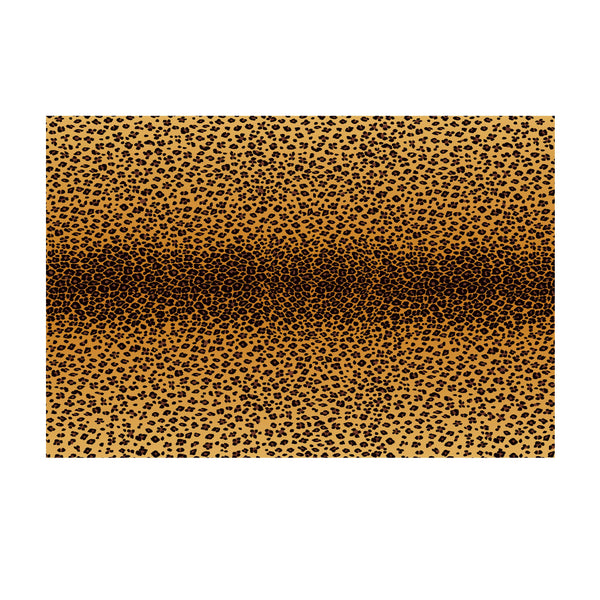 Large Natural Linen Sateen Leopard Tablecloth - Hand-Crafted in Portugal - Bold 100% Linen Woven Tablecloth by L'OBJET