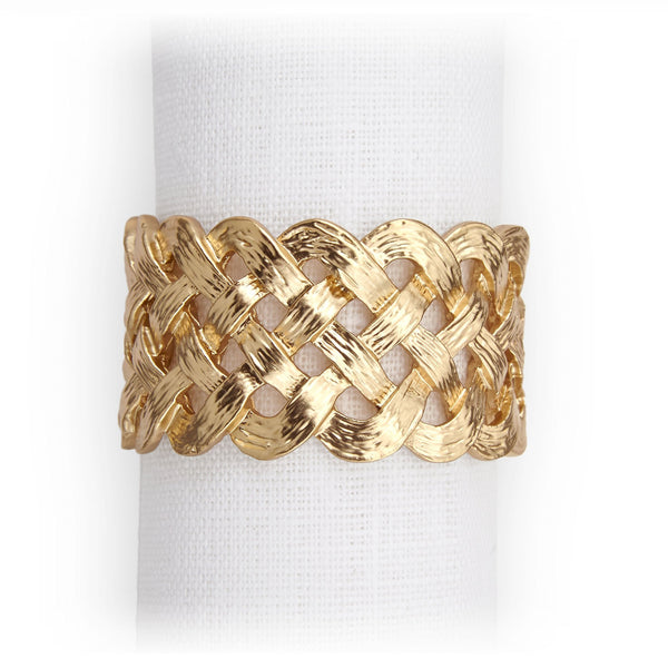 Braid Napkin Jewels in Gold - Hand-Crafted with Brilliant Workmanship - Indulgent and Luxurious Jewels