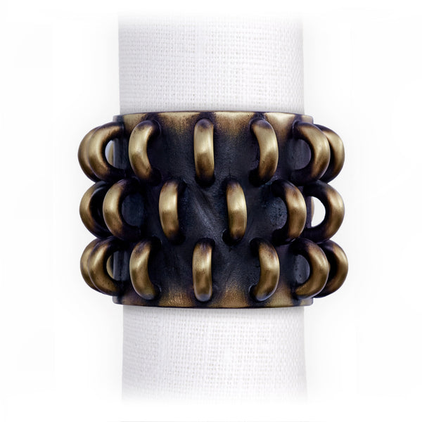 Tulum Rings Napkin Jewels by L'OBJET - Artful, Luxurious Jewels Made by Hand - Features Timeless Design with Brilliant Craftsmanship