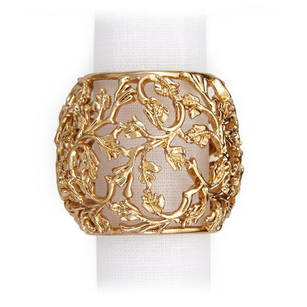 Lorel Napkin Jewels in Gold - Artful, Luxurious Jewels Made by Hand - Features Timeless Design with Brilliant Craftsmanship