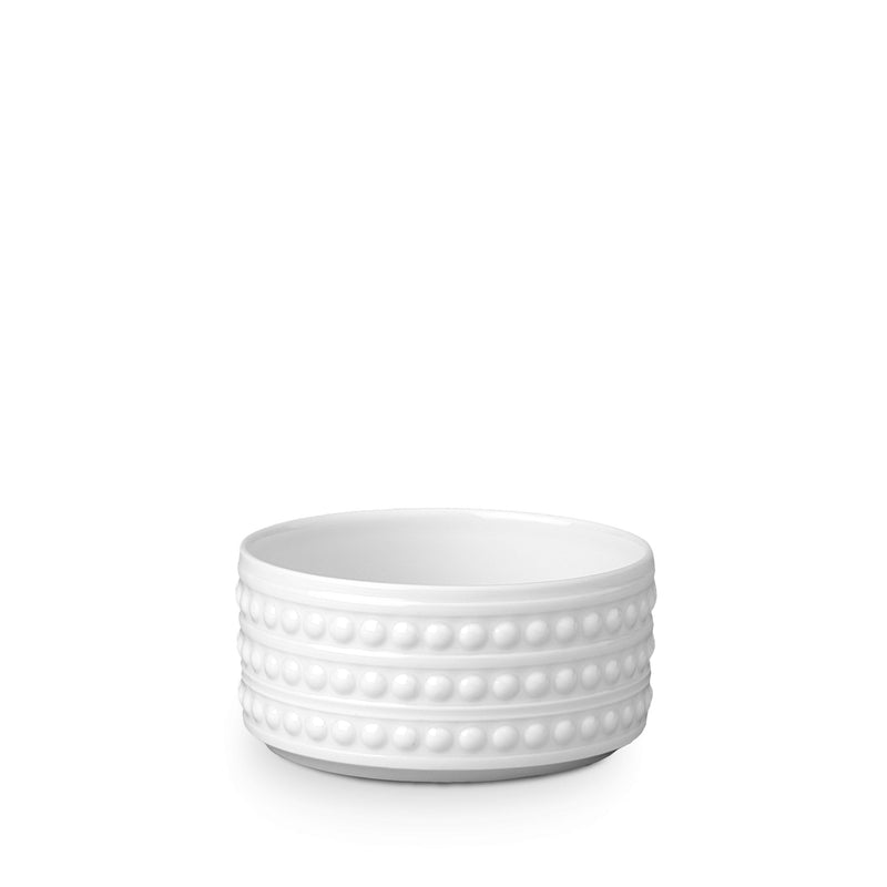 Small Perlée Deep Bowl in White - Timeless and Sophisticated Dinnerware Crafted from Limoges Porcelain
