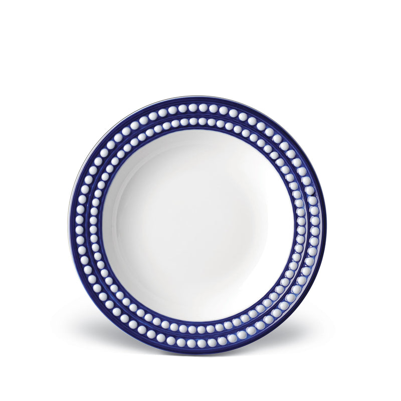 Perlée Soup Plate in Bleu - Timeless and Sophisticated Dinnerware Crafted from Limoges Porcelain and Infused with Detailed Craftsmanship