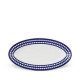 Small Perlée Oval Platter in Bleu - Timeless and Sophisticated Dinnerware Crafted from Limoges Porcelain and Infused with Detailed Craftsmanship