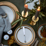 Gold Corde Tableware- Nod to Old-World Silk Cords - Sculptural and Timeless with Hand-Painted Porcelain - Classic Craftsmanship