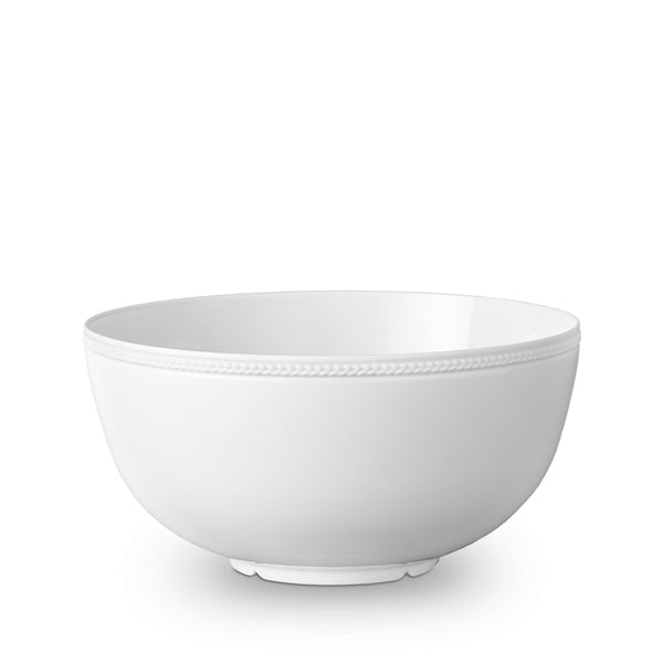 Large Soie Tressée Bowl in White - Classic Yet Modern Design Made of Limoges Porcelain Creates a Contemporary Look on an Ancient Shape