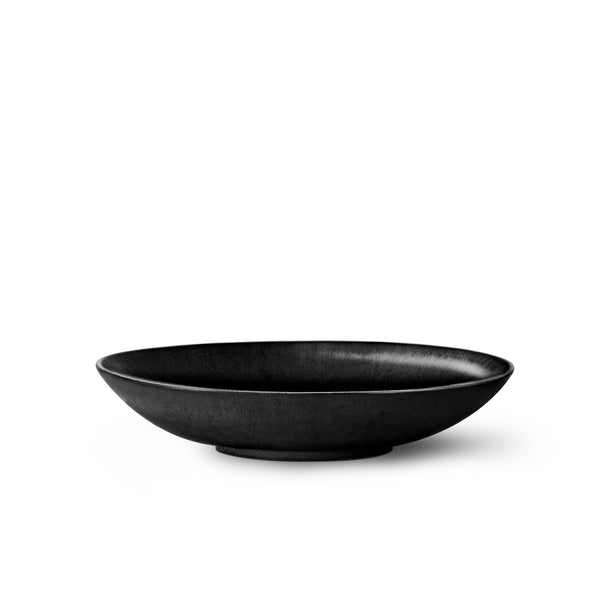 Terra Soup Plate in Iron by L'OBJET - Hand-Crafted from Porcelain and Glazed Meticulously - Organic Shape