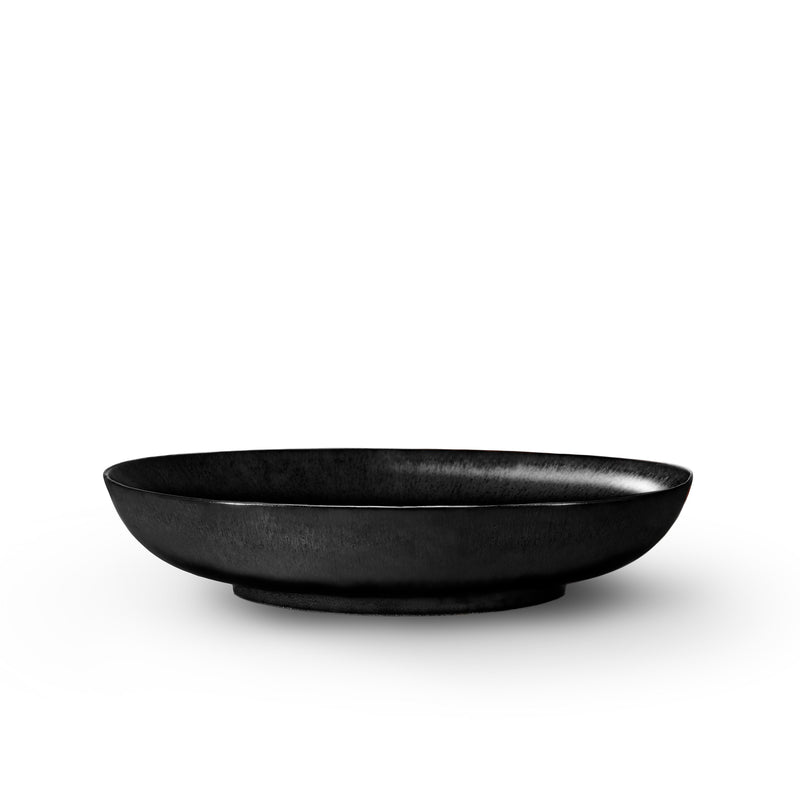Medium Terra Coupe Bowl in Iron by L'OBJET - Hand-Crafted from Porcelain and Glazed Meticulously - Organic Shape