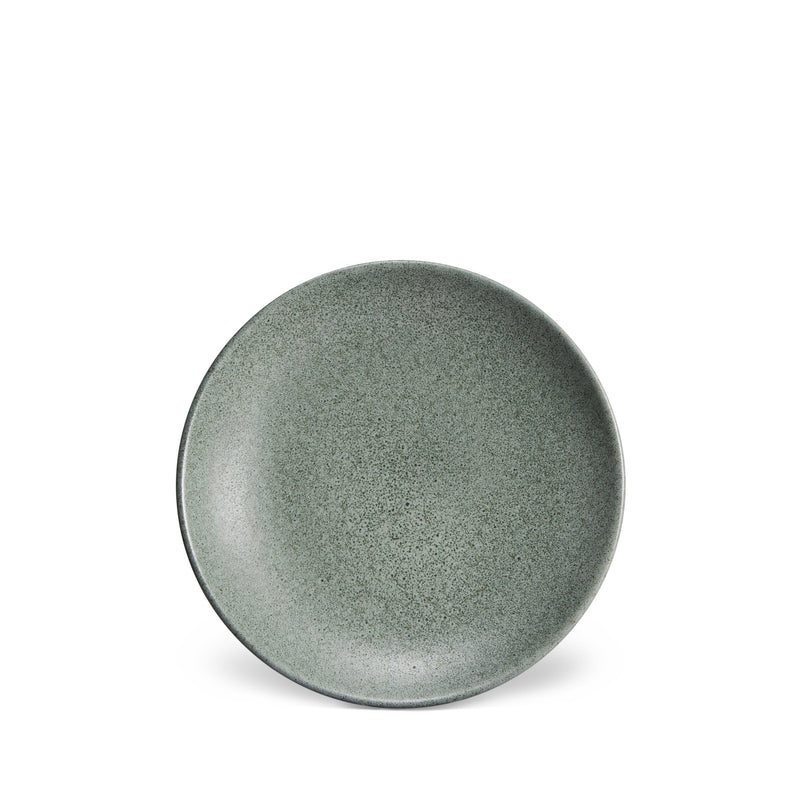 Terra Bread and Butter Plate in Seafoam by L'OBJET - Hand-Crafted from Porcelain and Glazed Meticulously - Organic Shape