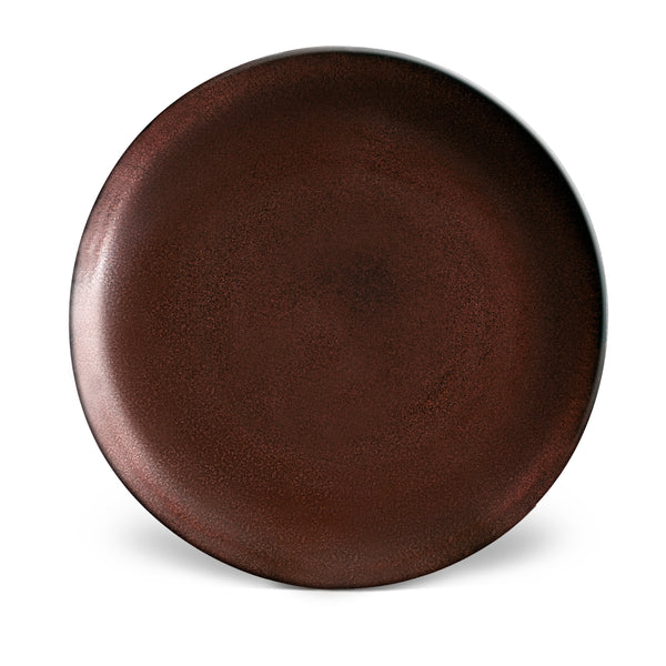 Terra Charger in Wine by L'OBJET - Hand-Crafted from Porcelain and Glazed Meticulously - Organic Shape