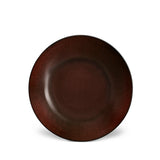 Terra Soup Plate in Wine by L'OBJET - Hand-Crafted from Porcelain and Glazed Meticulously - Organic Shape