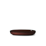 Small Terra Oval Platter in Wine by L'OBJET - Hand-Crafted from Porcelain and Glazed Meticulously - Organic Shape