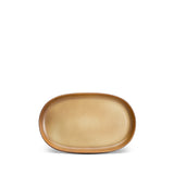 Small Terra Oval Platter in Leather by L'OBJET - Hand-Crafted from Porcelain and Glazed Meticulously - Organic Shape