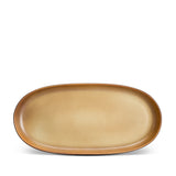 Medium Terra Oval Platter in Leather by L'OBJET - Hand-Crafted from Porcelain and Glazed Meticulously - Organic Shape