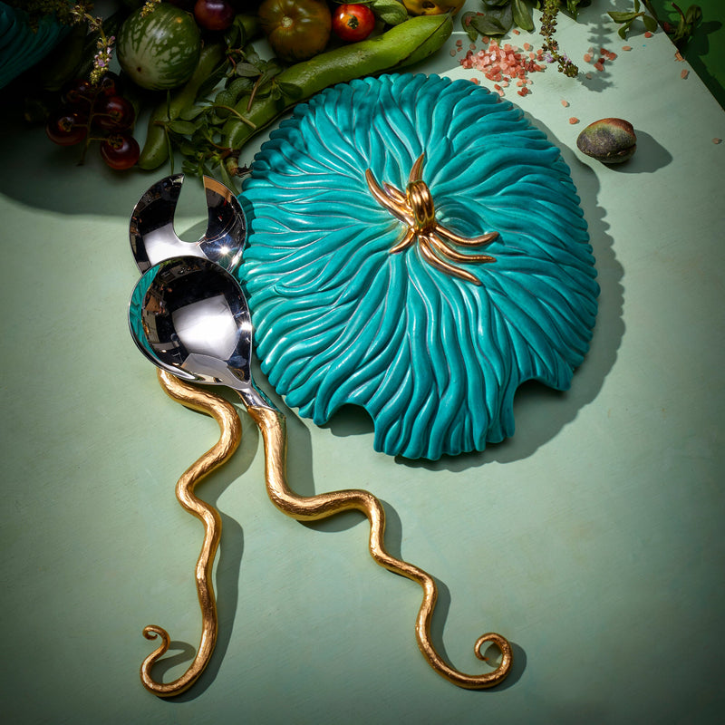 Green Fox Salad Monster Serving Bowl from L'OBJET Haas Brothers Dining Collection 