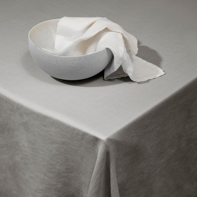 Linen Sateen Tablecloth - Grey