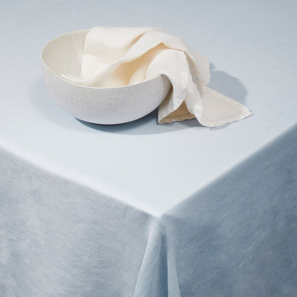 Linen Sateen Tablecloth - Light Blue