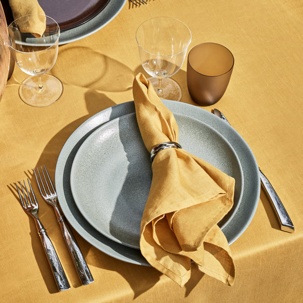 Linen Sateen Tablecloth - Mustard